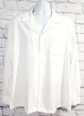COOFANDY White Button Down Long Sleeves Shirt Large NWOTS Lightweight Soft